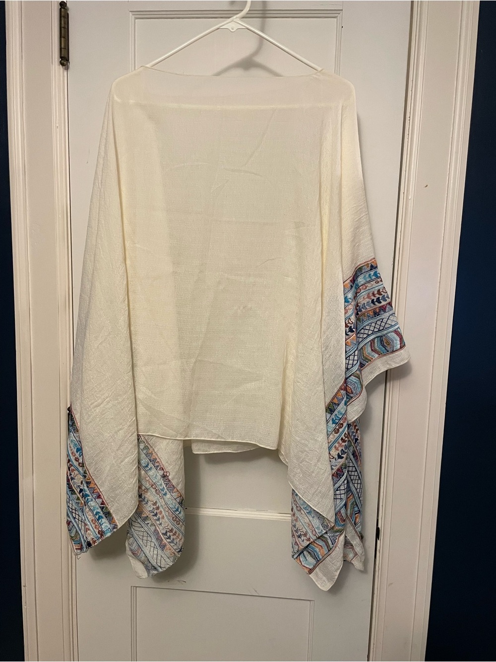 Cream Boho Border Print Kimono